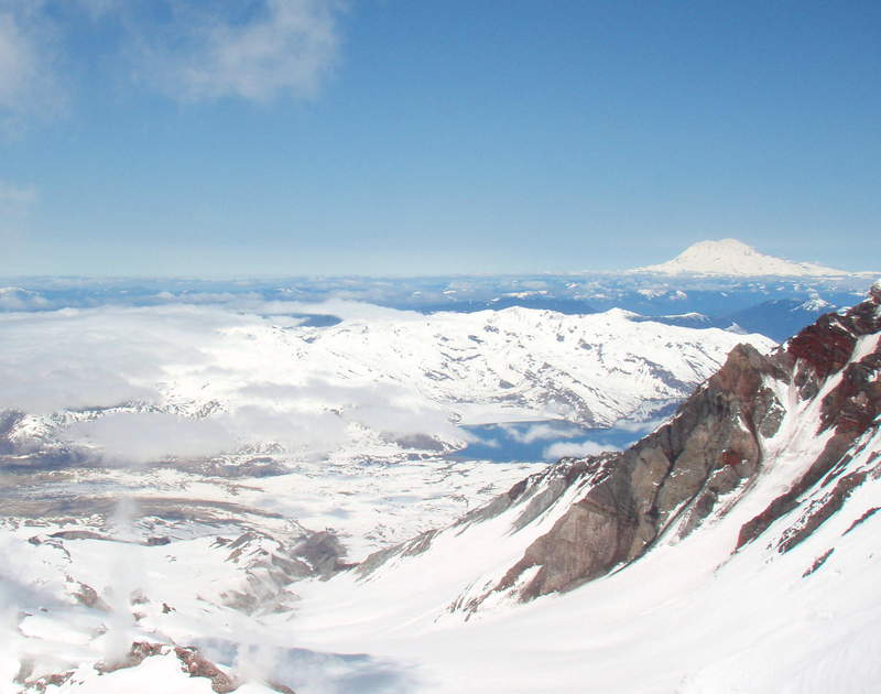 Spirit Lake and Rainier
