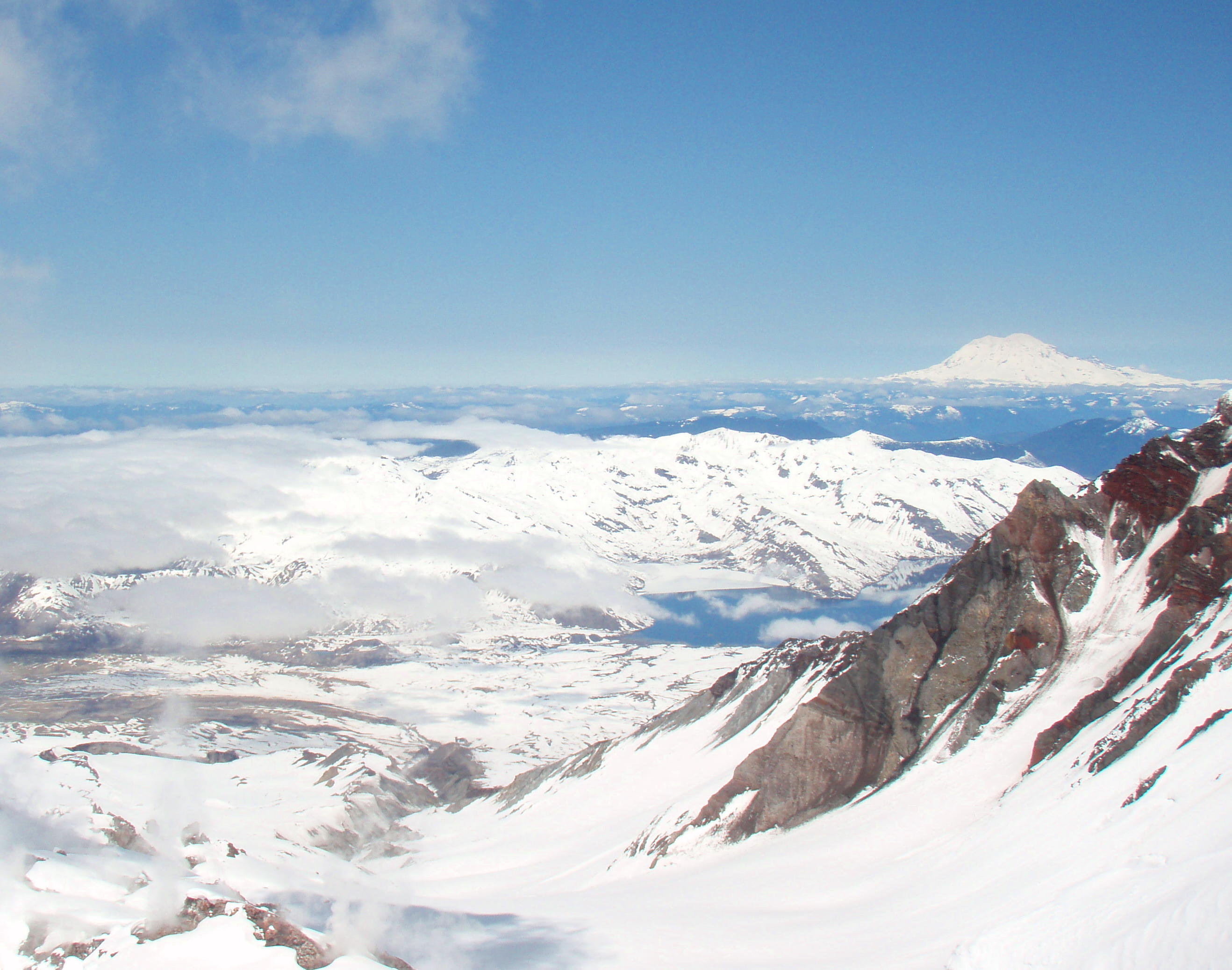 Spirit Lake and Rainier
