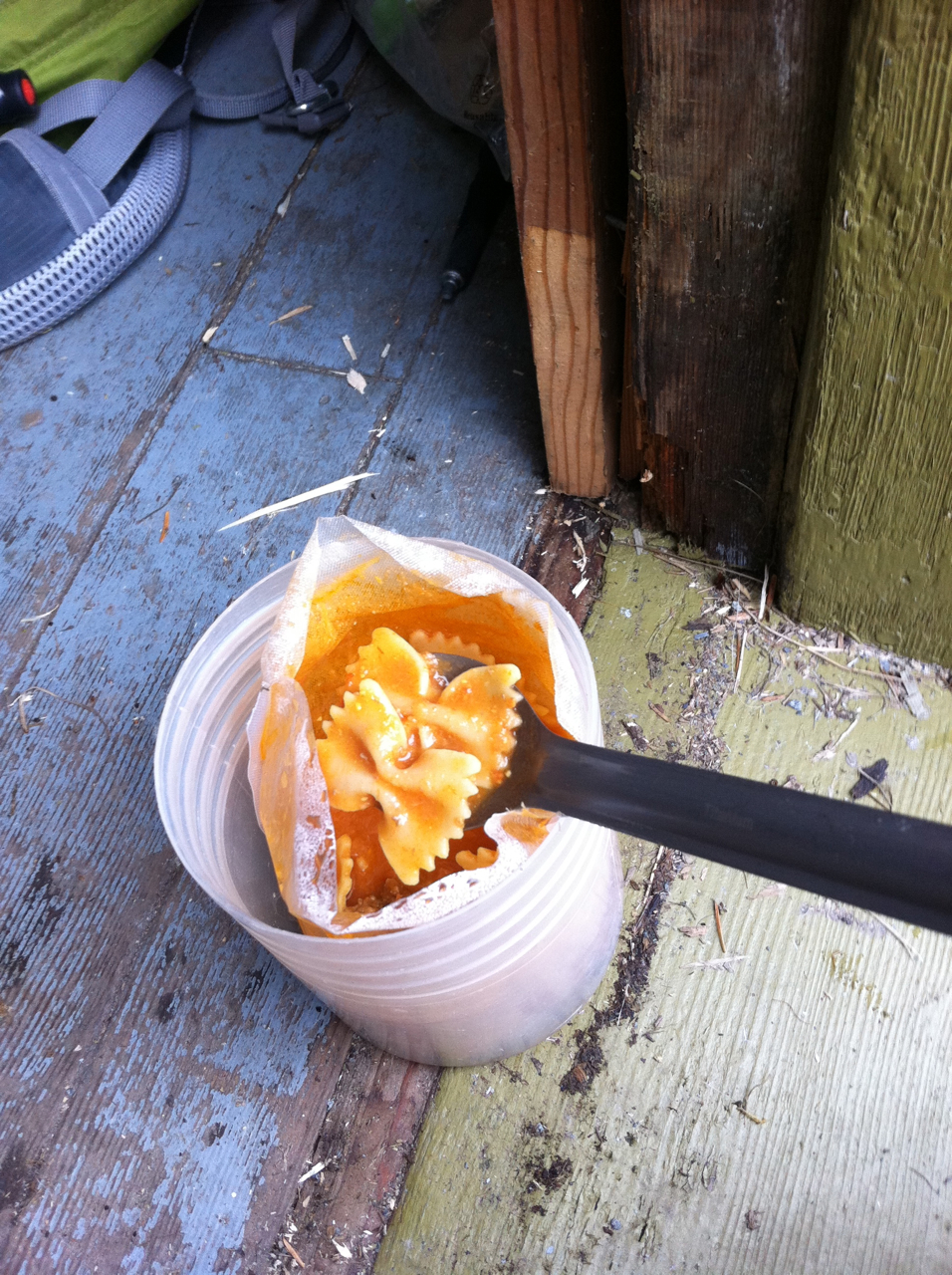 My first time trying Hawk Vittles - this one's buffalo pasta.  Good stuff.