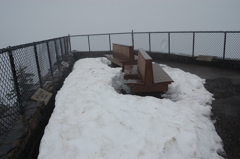 Summit area mostly melted off