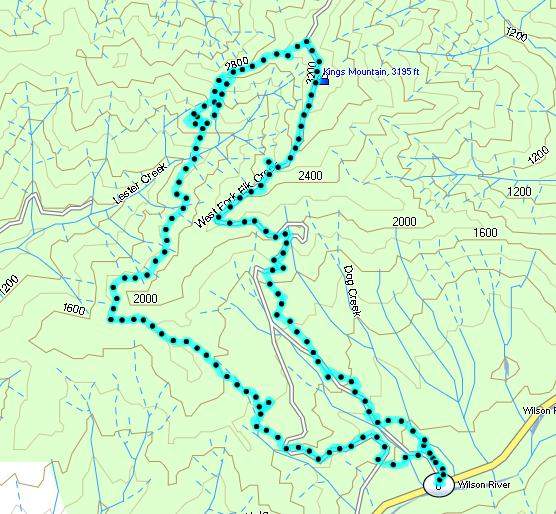 Basecamp track of West Ridge Kings